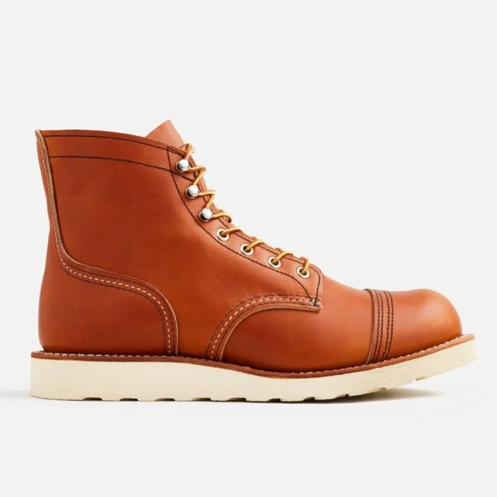 Red Wing Iron Ranger Traction Tred Mens Boot Size 7.5 Oro Legacy Leather 6 Inch